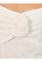 Corsage Detail Puff Sleeves A-Line Mini Dress - 4