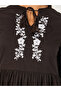 Embroidered Long Sleeves A-Line Midi Dress - 4