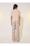 Butterfly Print Round Neck T-Shirt and Pyjama Set - 5