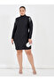 Plus Size Embellished Tassel Detail Bodycon Mini Dress - 4