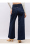 High Rise Pintuck Detail Wide Leg Jeans - 5