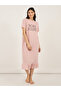 Slogan Print Ruffle Hem Sleep T-Shirt Dress