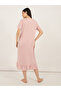Slogan Print Ruffle Hem Sleep T-Shirt Dress - 4