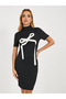 Bow Detail Ribbed Bodycon Mini Dress - 5