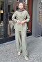 Basic Belted Suit - Khaki - 2