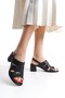 Genuine Leather Black Heeled Women's Shoes Tmd 2025780