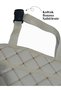 2 Pieces Beige Leather Quilted Car Seat Back Organizer Tablet Holder Organizer iPad Tablet Holder - 7