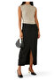 Stylish Midi Skirt - Black - 2