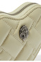 Heart Patterned Croc Leather Micro Bag - Light Green - 4
