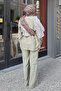 Basic Belted Suit - Khaki - 8