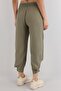 Women's Black Mesh Linen Trousers - 4