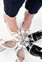 Beige Patent Leather Women's Classic Heeled Shoes 20416 - 4