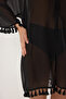 Siyah Dokuma Püskül Plaj Mini Kimono&Kaftan TBESS25KM00019 - 3