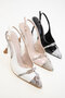 Black Patent Leather Women's Classic Heeled Shoes 20416 - 4