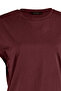 Bordo %100 Pamuk Vatka Görünümlü Basic Bisiklet Yaka Örme T-Shirt TWOSS20TS0021 - 6