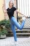 Women's 4-Way Stretch Fabric High Waist Wide Belted Special Production Tights That Do Not Leave Knee Marks and Do Not Show Underwear - 2