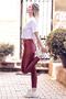 Alexandra Claret Red Slimming Shiny Tights - Burgundy Champagne - 3
