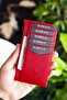 Unisex Red Blush Genuine Leather Zippered Card Holder Wallet - 4