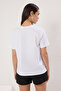 Beyaz-Beyaz Basic %100 Pamuk Bisiklet Yaka 2'li Paket Örme T-Shirt TWOSS20TS0141 - 5