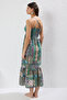 Etnik Desenli Dokuma Cut Out Detaylı %100 Pamuk Maxi Plaj Elbise TBESS25EL00110 - 5