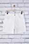 Beyaz Yüksek Bel City Boy Denim Şort TWOSS25SR00172 - 5