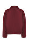 Bordo Oversize Yünlü Kısa Ceket Kaban TWOAW25KB00047 - 8