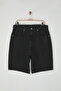 Siyah Baggy More Sustinable Kot Şort TMNSS25SR00054 - 5