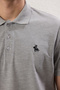Gri Melanj Regular/Normal Kesim At Nakış Detaylı Polo Yaka T-shirt TMNSS25PO00017 - 5