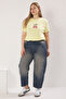 Mavi Yüksek Bel Bagyy Fit %100 Pamuk Non-Stretch Büyük Beden Jeans TBBSS25CJ00000