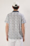 Navy Blue Regular/Normal Cut Patterned Polo Neck T-Shirt Tmnss25Po00032 - 4