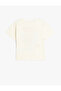 Sequin Sequined Print Detail Crew Neck Short Sleeve Cotton T-Shirt - 2