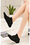 6 Pairs of Soft Textured Women's Black Bamboo Invisible Sneaker Sneaker Socks - 3