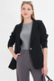 Women's Black Single Button Jacket Arm-23y001047