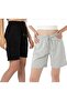 2 Pack Black-Gray Fit Bermuda Shorts