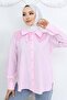 Lace Detailed Baby Collared Shirt Pink 2214 - 4
