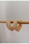 Full Zircon Stone Rosi Heart Earrings - 2