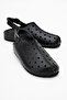 Justa Black Skin Genuine Leather Women's Sandals