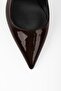 Women's Mila Bitter Brown Patent Leather Belted Ankle Stiletto - 5
