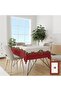 Christmas Red Leaf Motif Tablecloth