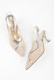 Women's Lunara Gold Mesh Detailed Short Heeled Stiletto - 4