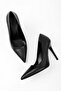 Women's Deyna Black Skin Classic Heeled Stiletto - 3