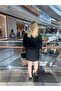 Women's Gold Buttoned Hidden Zippered Tweed Skirt - 3