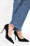Women's Sensei Black Suede Classic Heeled Stiletto - 6