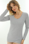 Long Sleeve U-Neck Slim Fit Women's Bodysuit T-Shirt 2041-Cotton Stretch Fabric Bodysuit