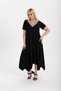 Women's Large Size Black Viscose Ethnic Collar Stylish Dress - 6