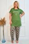 Plus Size Luxury Pajama Set with Elastic Waist Comfort Model Cotton Women's Pajama Set - 8