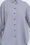 Striped Shirt with Scallop Detail on the Sleeves, Navy Blue 2226 - 2