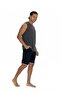 18872 Men's Anthracite Melange Sleeveless Crew Neck Shorts Set - 3