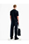 Men's Regular Fit Round Neck Stitching Embroidered Short Sleeve Black T-Shirt Em 001023   Af13747-Mc203 - 4
