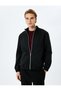 Zippered Viscose Blended Pocket Detailed Pique Fabric Stand Collar Jacket - 3